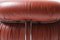 Set Soriana vintage in pelle rossa di Afra and Tobia Scarpa per Cassina, Italia, set di 2, Immagine 18