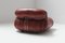 Set Soriana vintage in pelle rossa di Afra and Tobia Scarpa per Cassina, Italia, set di 2, Immagine 20