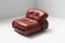 Vintage Soriana Set in Red Leather by Afra and Tobia Scarpa for Cassina Italy, Set of 2, Image 23