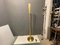 Lámpara de pie Flûte de Murano de latón satinado, años 80, Imagen 1