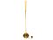 Lámpara de pie Flûte de Murano de latón satinado, años 80, Imagen 5