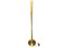 Satinated Brass Murano Flûte Floor Lamp , 1980s 5