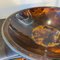 Mid-Century Italian Modern Round Fake Tortoiseshell Acrylic Glass and Brass Bowl from Guzzini, 1970s 3