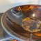 Mid-Century Italian Modern Round Fake Tortoiseshell Acrylic Glass and Brass Bowl from Guzzini, 1970s, Image 3