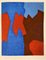 Serge Poliakoff, Red and Blue Composition, Lithograph 1