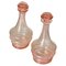 Vintage Decorative Pink Glass Bottles, France, 1940, Set of 2 1