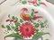 Red and Green Plate with Rooster in French Faïence, 19th Century 5