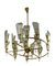Brass Chandelier with 18 Lights from Stilnovo, Italy, 1950s, Image 5