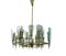 Brass Chandelier with 18 Lights from Stilnovo, Italy, 1950s 2