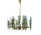 Brass Chandelier with 18 Lights from Stilnovo, Italy, 1950s, Image 2