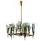 Brass Chandelier with 18 Lights from Stilnovo, Italy, 1950s 1