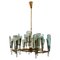 Brass Chandelier with 18 Lights from Stilnovo, Italy, 1950s, Image 1