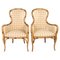 Armchairs in Checkered Fabric & Wood, 1920s, Set of 2, Image 1