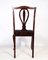 Dining Room Chairs in Mahogany & Black Patterned Fabric, 1920s, Set of 4, Image 6