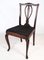 Dining Room Chairs in Mahogany & Black Patterned Fabric, 1920s, Set of 4 2