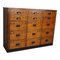 Dutch Industrial Pine Apothecary or Workshop Cabinet, 1930s, Image 1