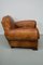 French Moustache Back Cognac Leather Club Chair, 1940s 16