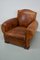 French Moustache Back Cognac Leather Club Chair, 1940s 3