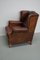 Fauteuil Club à Oreilles Vintage en Cuir Cognac, Pays-Bas 12