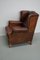 Vintage Dutch Cognac Leather Wingback Club Chair 12