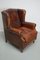 Vintage Dutch Cognac Leather Wingback Club Chair, Image 5