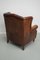 Vintage Dutch Cognac Leather Wingback Club Chair 7