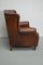 Vintage Dutch Cognac Leather Wingback Club Chair 6