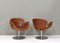 Tulip Swivel Armchairs F594 in New Leather by Pierre Paulin for Artifort, 1960s, Set of 2 6