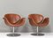 Tulip Swivel Armchairs F594 in New Leather by Pierre Paulin for Artifort, 1960s, Set of 2 3