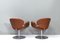 Tulip Swivel Armchairs F594 in New Leather by Pierre Paulin for Artifort, 1960s, Set of 2, Image 7