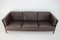 Vintage Danish Three-Seater Sofa in Brown Leather, 1970s, Image 4