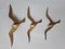 Brass Wall Decor Sculptures of Seagulls, Austria, 1963, Set of 3, Image 3