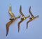 Brass Wall Decor Sculptures of Seagulls, Austria, 1963, Set of 3 10