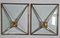 Art Deco Windows in Faceted Glass and Brass, Austria, 1930s, Set of 2 8