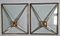 Art Deco Windows in Faceted Glass and Brass, Austria, 1930s, Set of 2 5