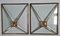 Art Deco Windows in Faceted Glass and Brass, Austria, 1930s, Set of 2, Image 5