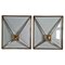 Art Deco Windows in Faceted Glass and Brass, Austria, 1930s, Set of 2, Image 1