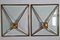 Art Deco Windows in Faceted Glass and Brass, Austria, 1930s, Set of 2, Image 9