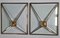 Art Deco Windows in Faceted Glass and Brass, Austria, 1930s, Set of 2 6