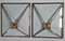 Art Deco Windows in Faceted Glass and Brass, Austria, 1930s, Set of 2, Image 6