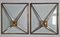 Art Deco Windows in Faceted Glass and Brass, Austria, 1930s, Set of 2 12