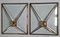 Art Deco Windows in Faceted Glass and Brass, Austria, 1930s, Set of 2 7