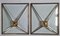 Art Deco Windows in Faceted Glass and Brass, Austria, 1930s, Set of 2, Image 4