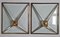 Art Deco Windows in Faceted Glass and Brass, Austria, 1930s, Set of 2 11
