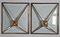 Art Deco Windows in Faceted Glass and Brass, Austria, 1930s, Set of 2, Image 11