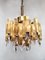 Vintage Pure Brass Chandelier Hanglamp Lamp in Lumica, 1970s 1