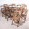 Beech Folding Chairs, 1960s, Set of 8 3