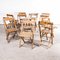 Beech Folding Chairs, 1960s, Set of 13 3