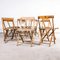 Beech Folding Chairs, 1960s, Set of 13 8