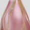 Glass Battuto Pink and Gold Leaf Blown Vase, Murano 4